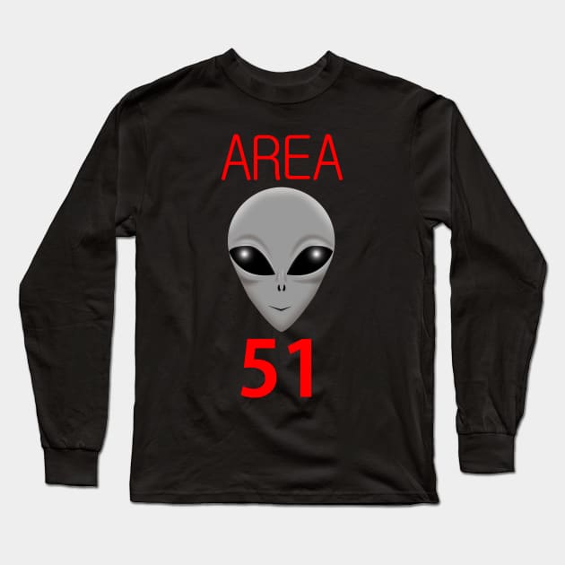 Area 51 Long Sleeve T-Shirt by Wickedcartoons